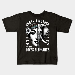 Majestic Elephant-Human Harmony Portrait Kids T-Shirt